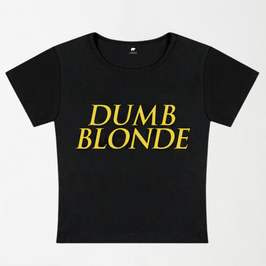 Dumb Blonde Y2K Baby Tee
