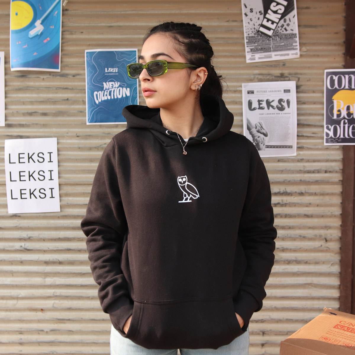 Ovo small top owl hoodie