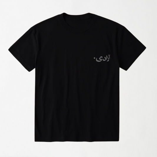 Black Azadi Reflective T-Shirt