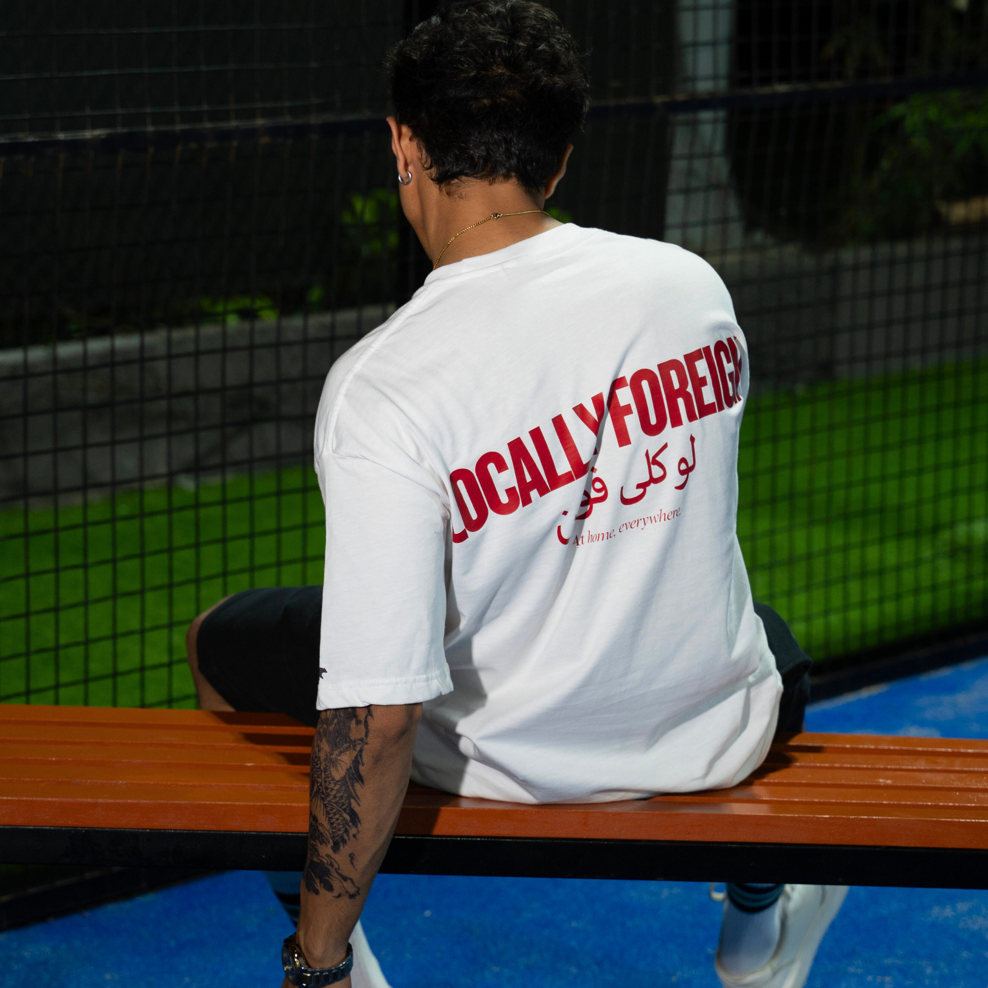 Locally Foreign Unisex White Oversized T-Shirt
