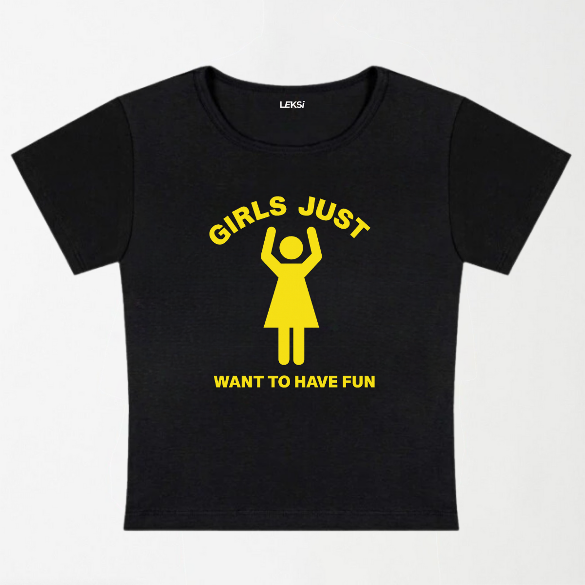 Girls Just Have Fun Y2K Baby Tee