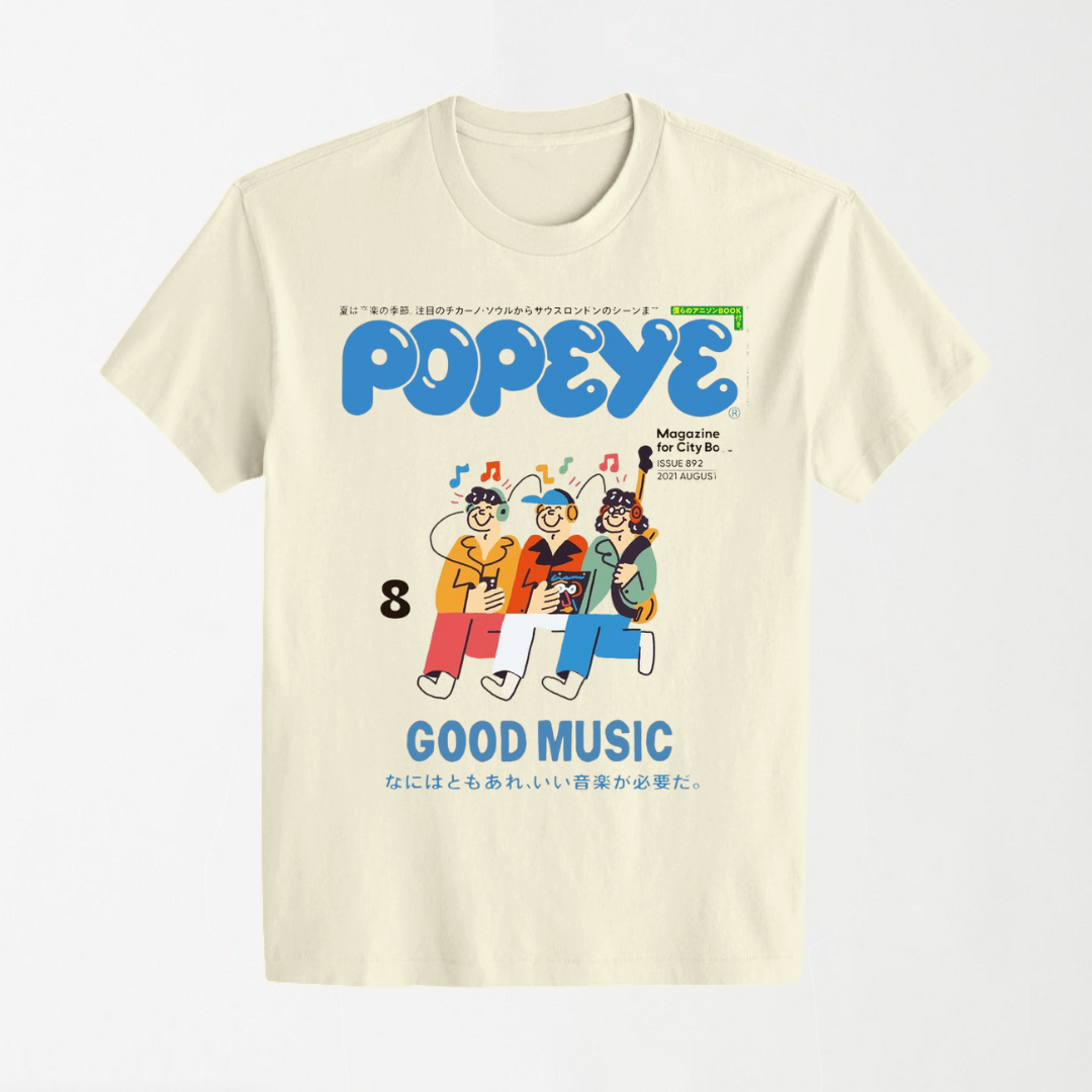 Popeye - Off White Round Neck Unisex T-Shirt