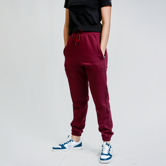 Burgundy Unisex Sweatpants - French Terry (Summer-Friendly)