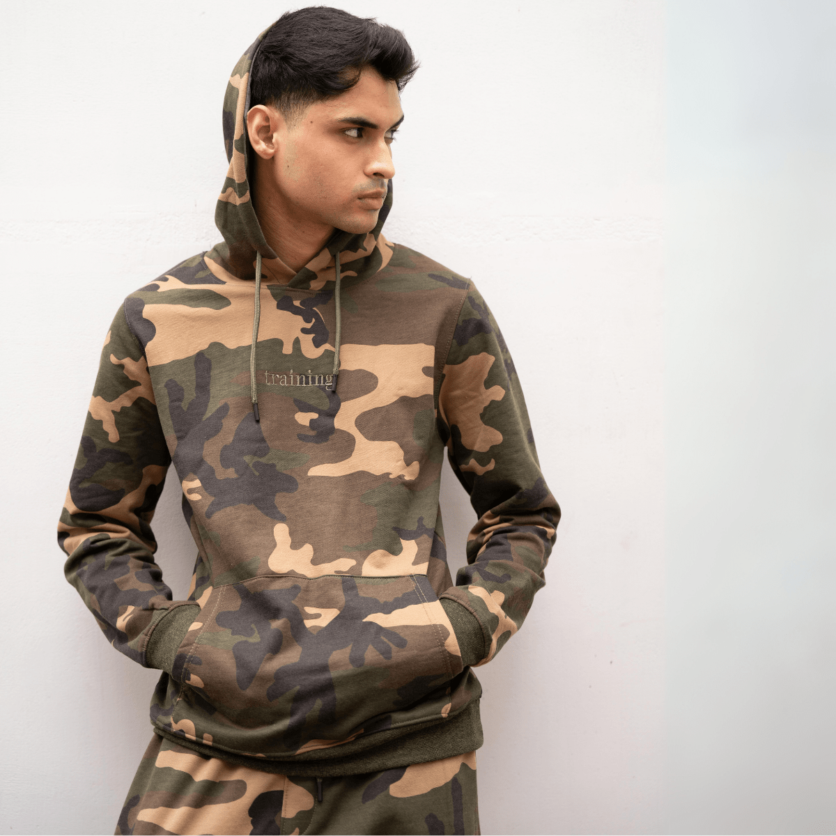 Army Print Unisex Sweatshirt or Hoodie - MOOD (Training) XS - Premium Unisex | LEKSI Pakistan