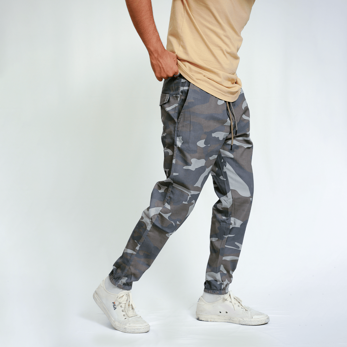 Dark Brown Camo Cargo Pants XS - Premium Unisex | LEKSI Pakistan