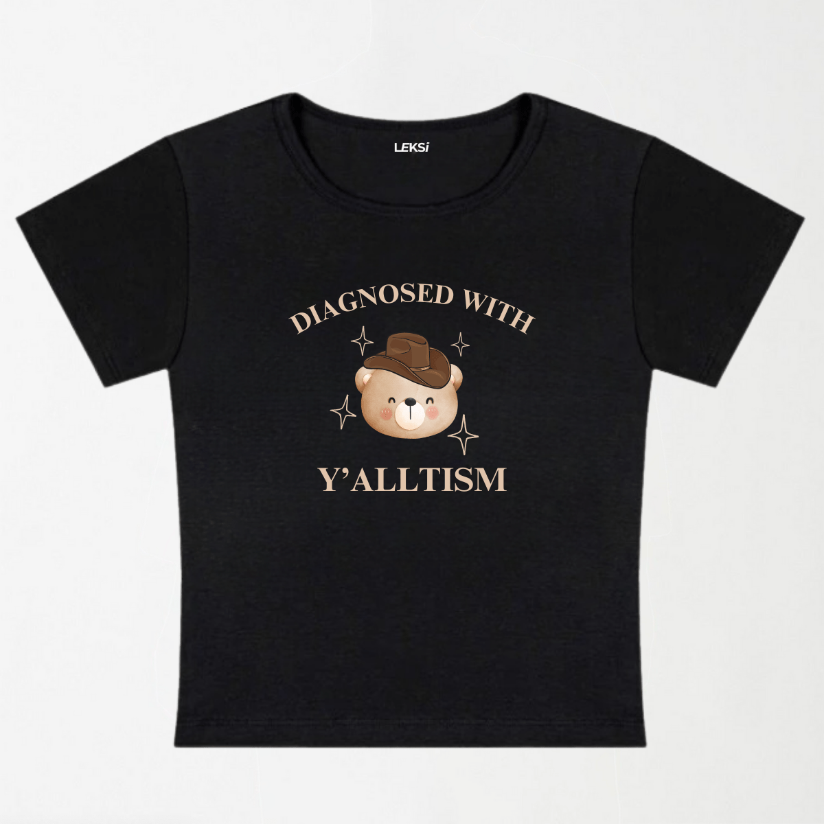 Diagnosed With Y'alltism Y2K Baby Tee XXS - Premium Unisex | LEKSI Pakistan