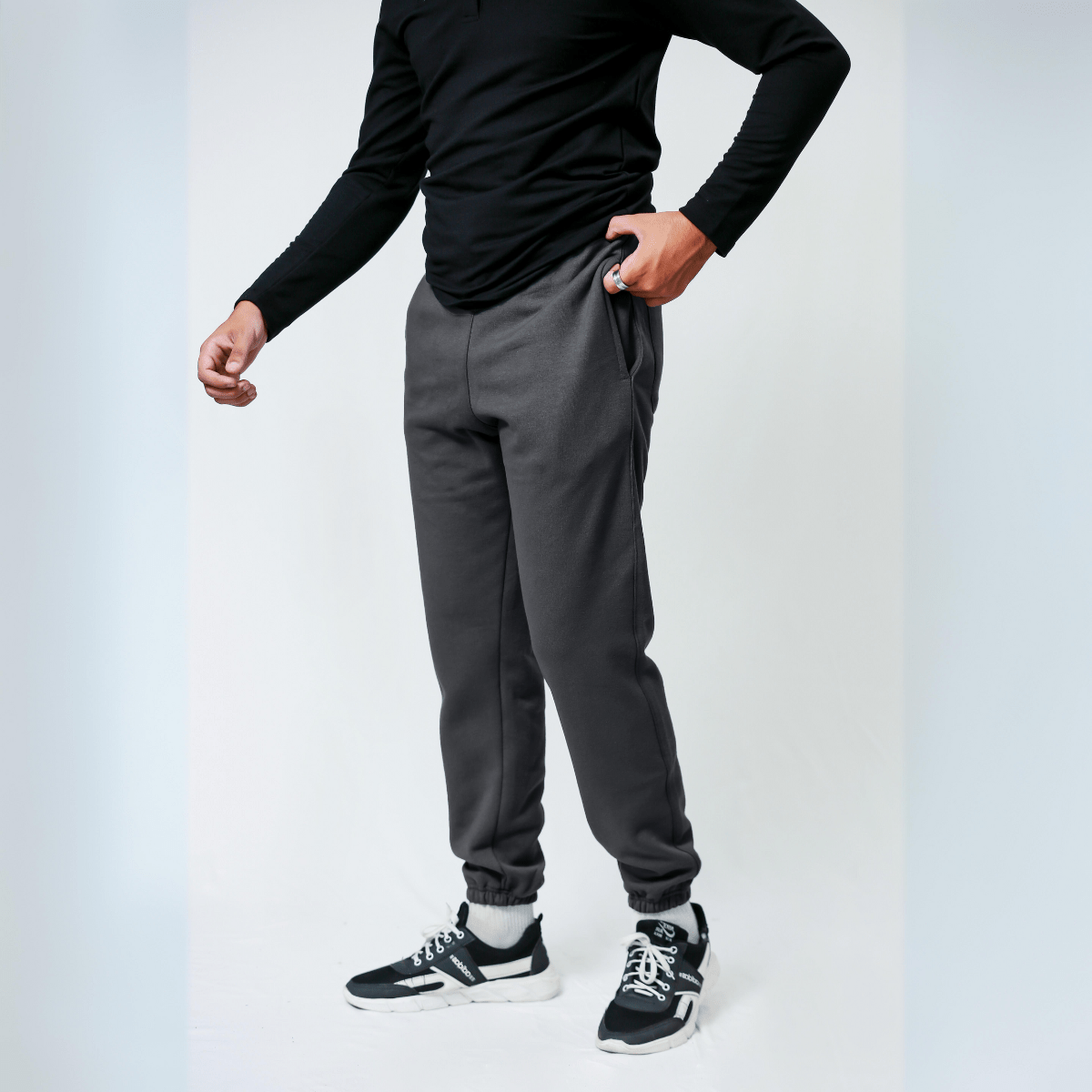 Grey Unisex Terry Sweatpants (Summer - Friendly) XS - Premium Unisex Sweatpants | LEKSI Pakistan