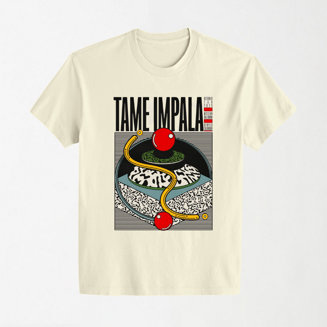 Tame Impala Currents - Round Neck Unisex T-Shirts
