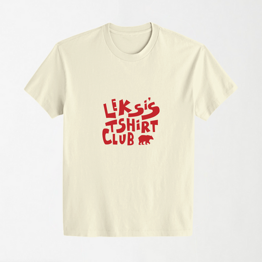 LEKSI's Club - Off White Round Neck Unisex T-Shirt