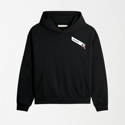 Search - Black Graphic Hoodie