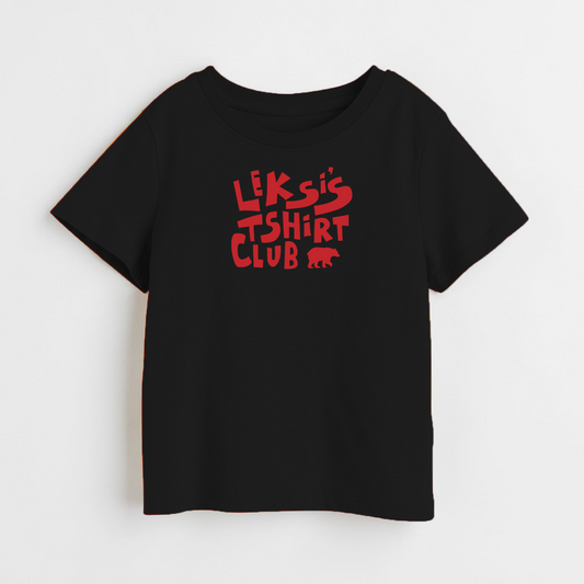LEKSI's Club - Black Unisex Kids T-Shirt