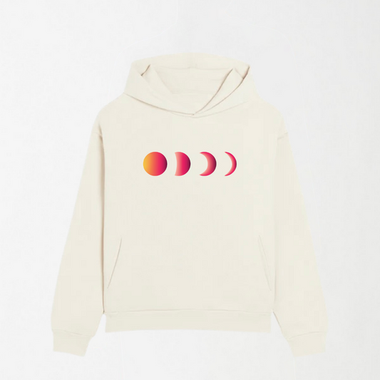 Sun Phases - Off White Graphic Hoodie