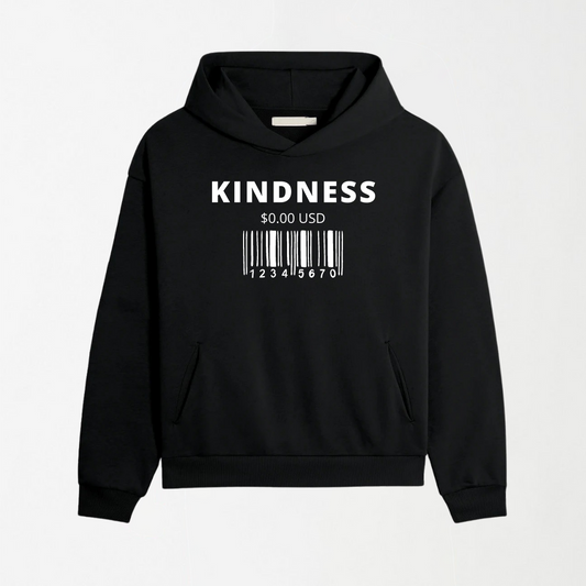 Kindness Costs Nothing (USD) - Black Graphic Hoodie