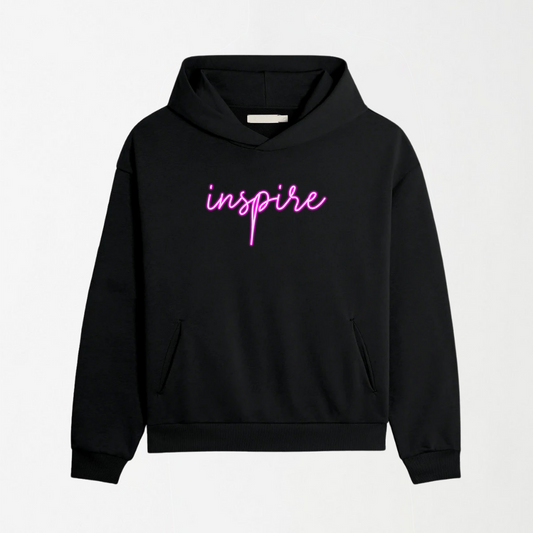 Inspire - Black Graphic Hoodie