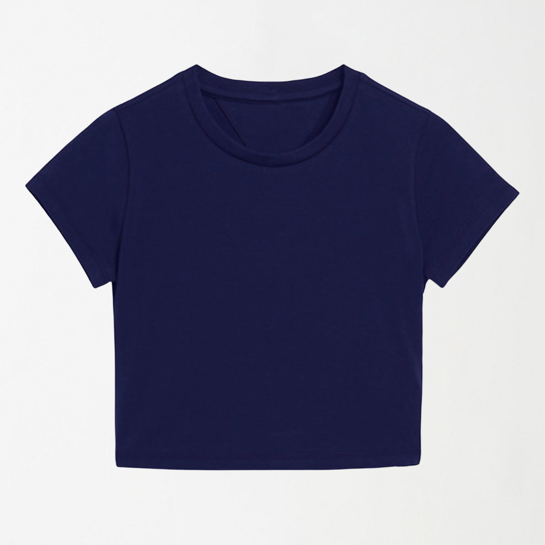 Navy Blue Cropped Top