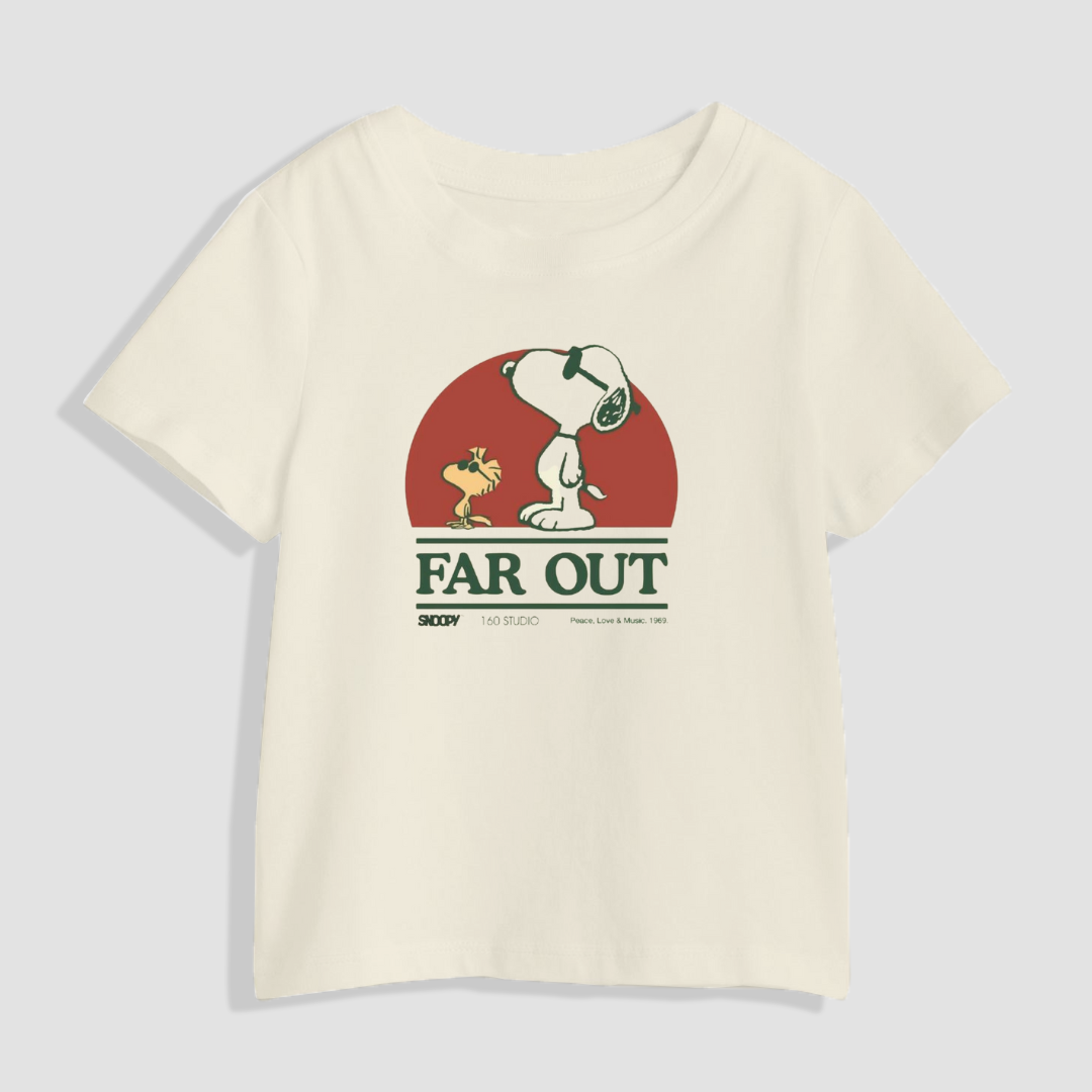 Far Out - Off White Unisex Kids T-Shirt