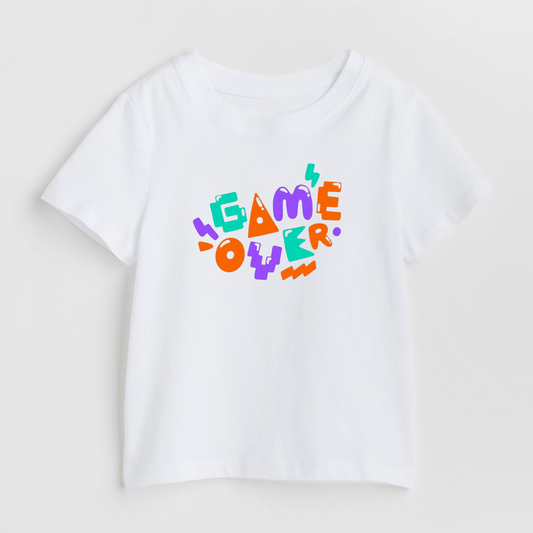 Game Over - White Unisex Kids T-Shirt