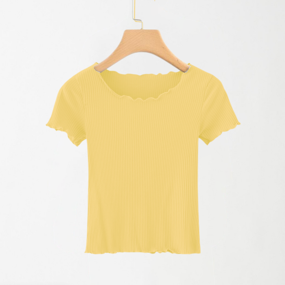Yellow Ribbed Shirt