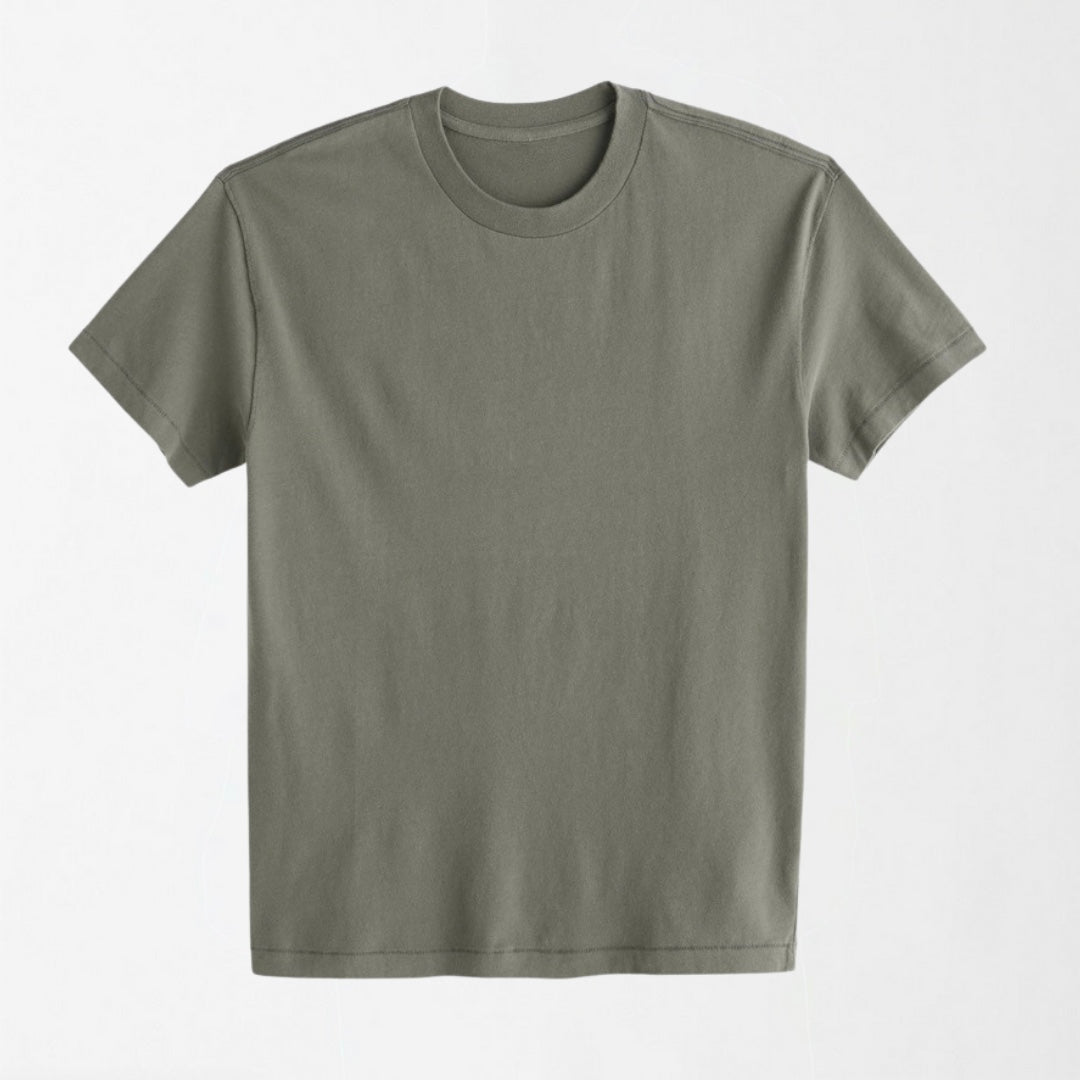 Olive Green - Round Neck Unisex T-Shirt