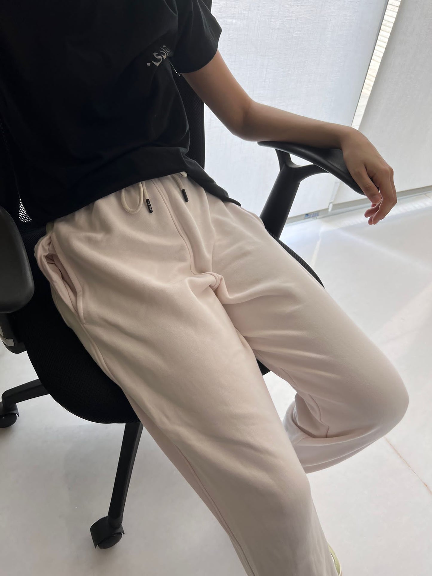 Baby Pink Unisex Sweatpants - French Terry (Summer-Friendly)