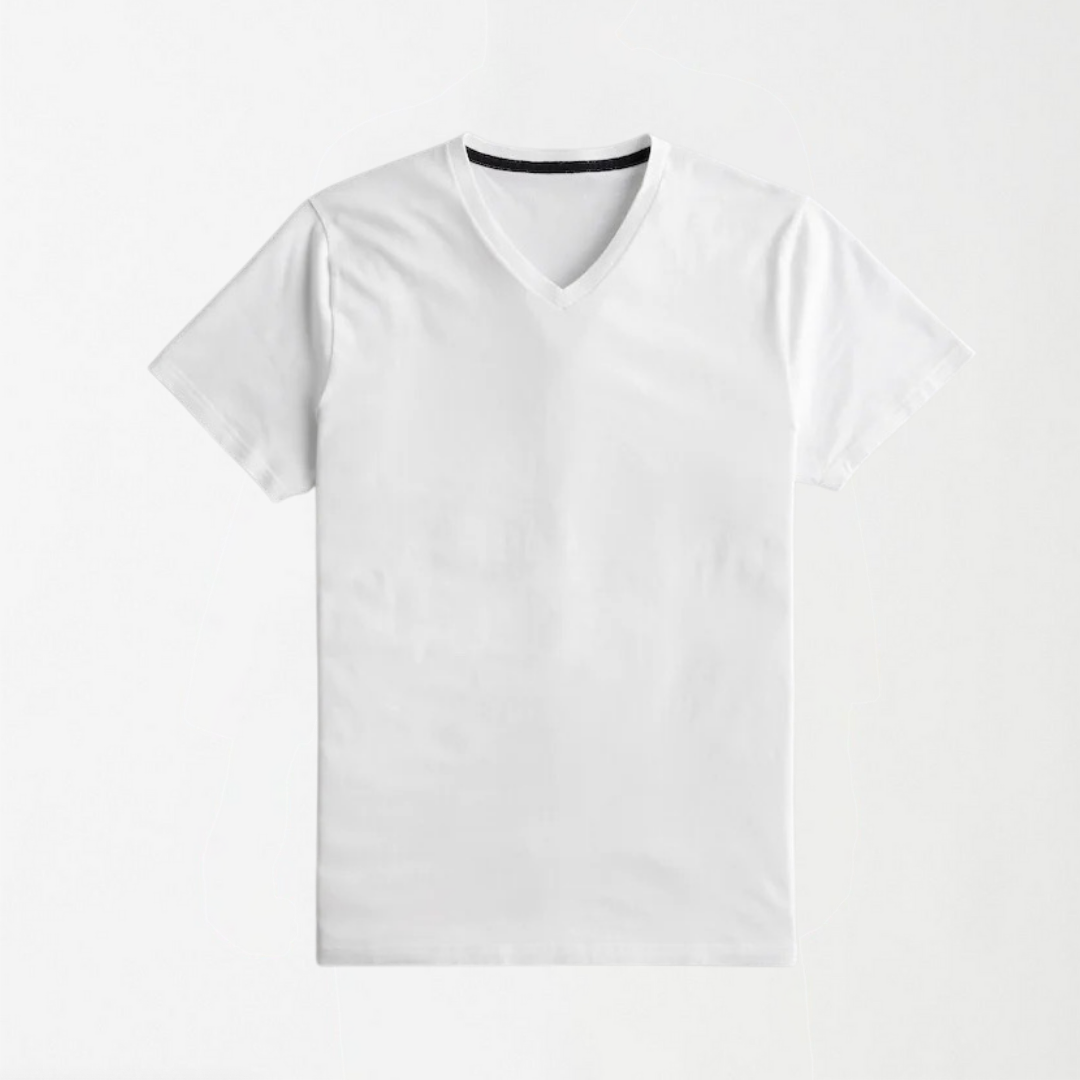 White Unisex V-Neck T-Shirt
