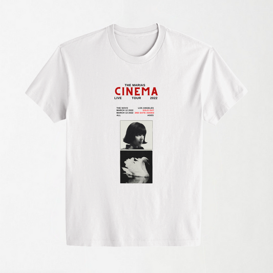 The Marias Cinema -  White Round Neck Unisex T-Shirt