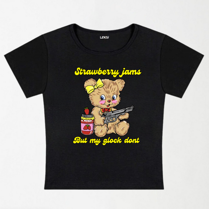 Strawberry Jams Y2K Baby Tee