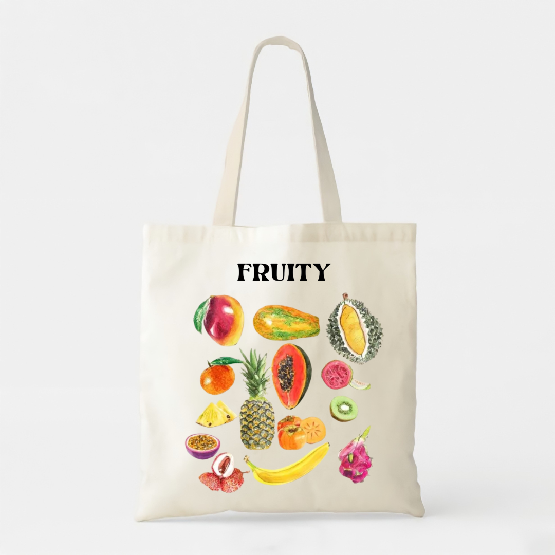 Fruity - White Cotton Tote Bag