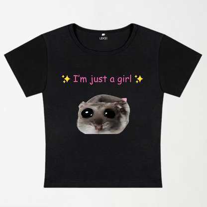 I'm A Girl Y2K Baby Tee