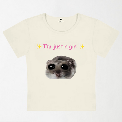 I'm A Girl Y2K Baby Tee