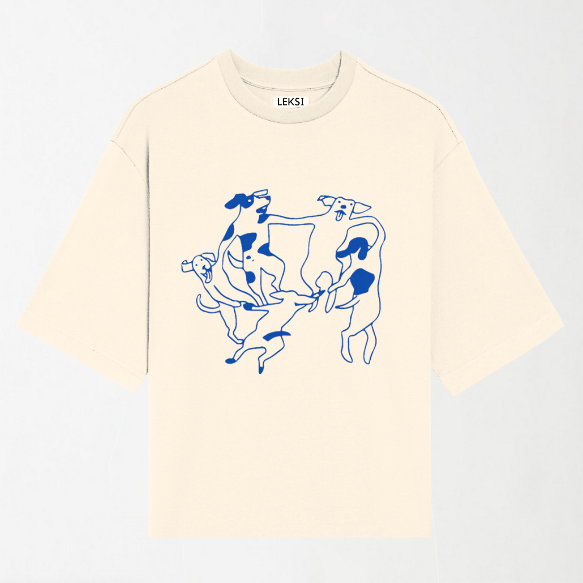 Dancing Dogs - Round Neck Unisex T Shirt