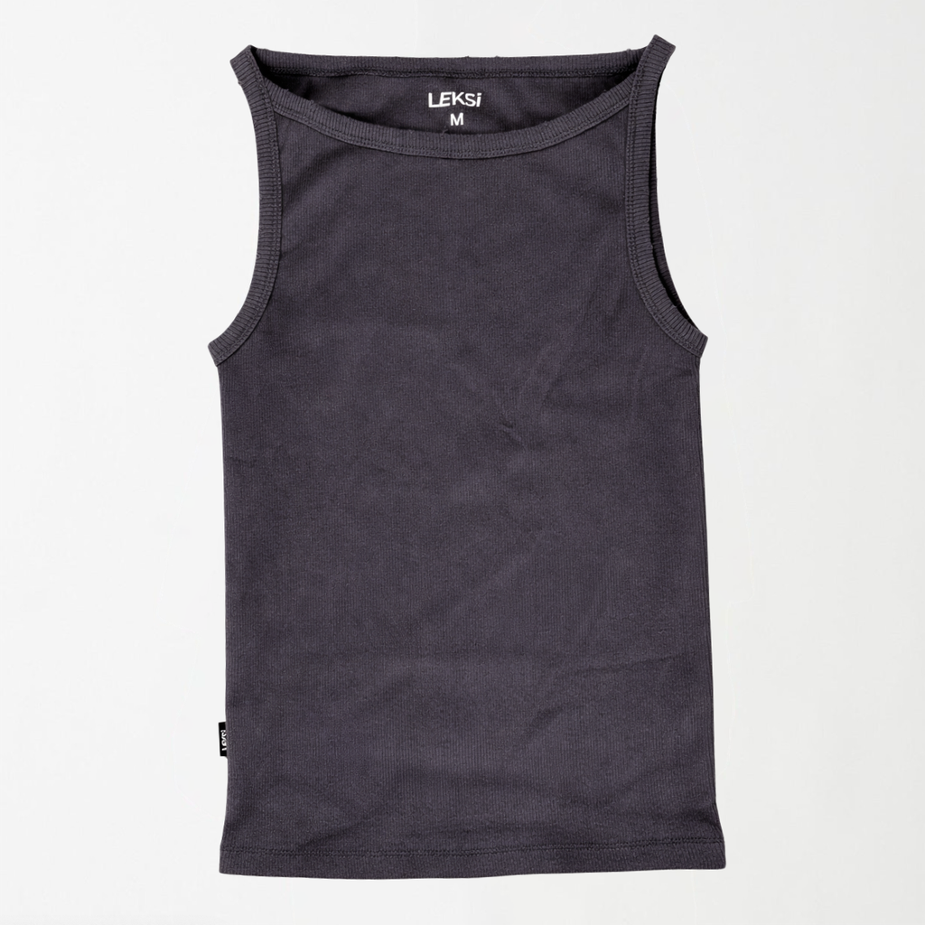 Faded Ribbed Halter Top