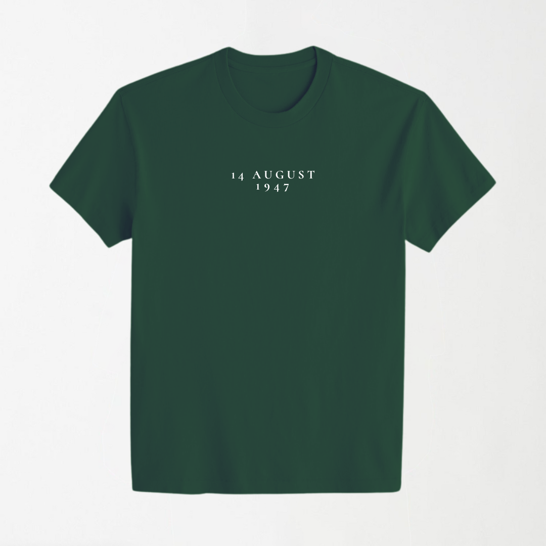 14th August 1947 - Green Round Neck Unisex T-Shirt - 14th August Special