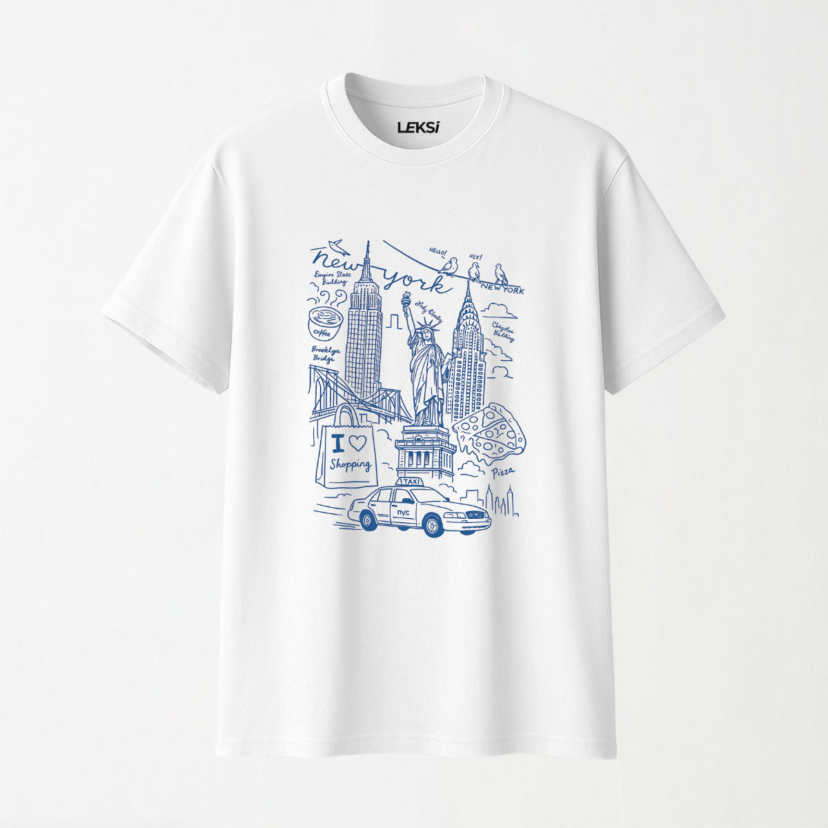 NY Illustration - Round Neck Unisex T Shirt