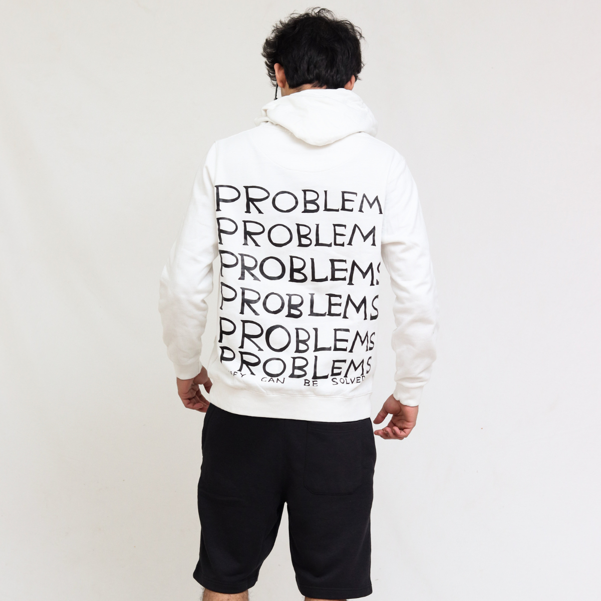 Problems - White Graphic Hoodie