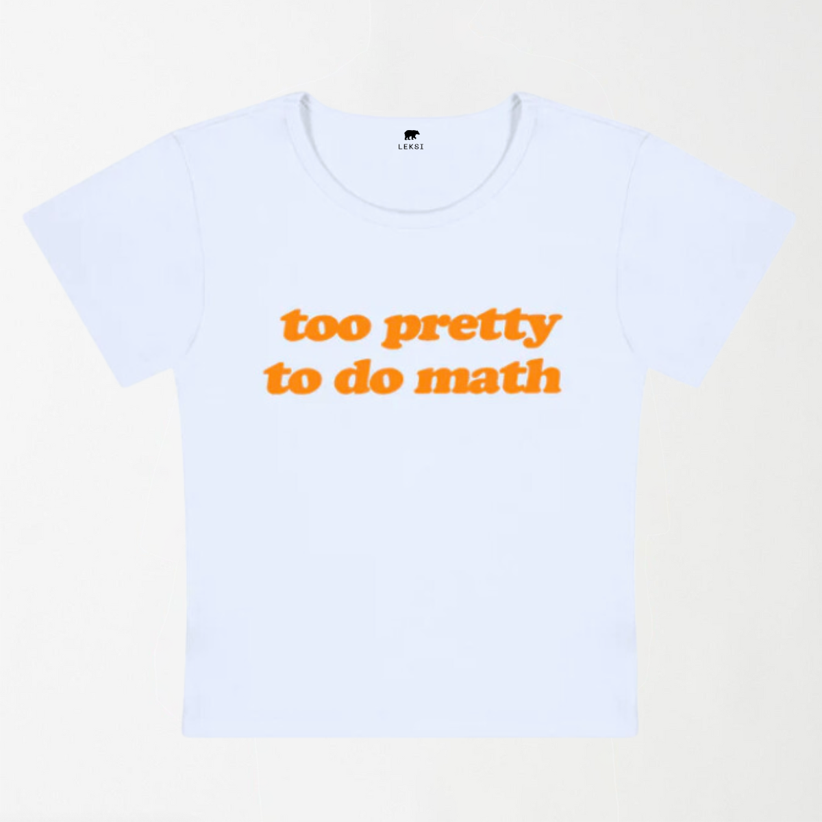 Too Pretty To Do Math Y2K Baby Tee