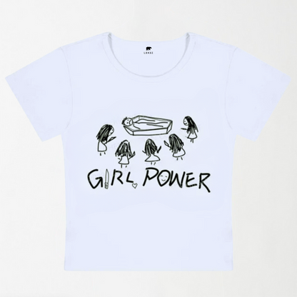 Girl Power Y2K Baby Tee