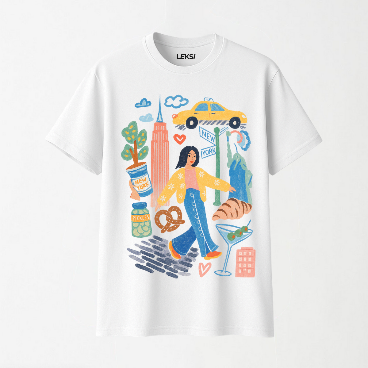 New York Sketchbook - Round Neck Unisex T Shirt