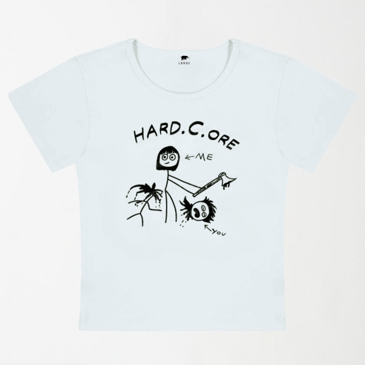 Hard Core Y2K Baby Tee