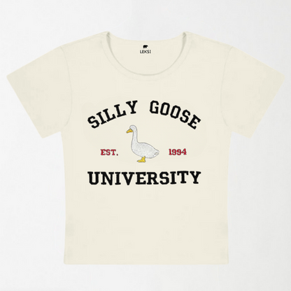 Silly Goose University EST 1994 Y2K Baby Tee