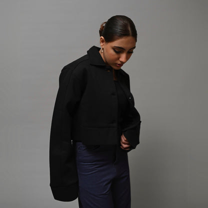 Cropped Black Women's Jacket