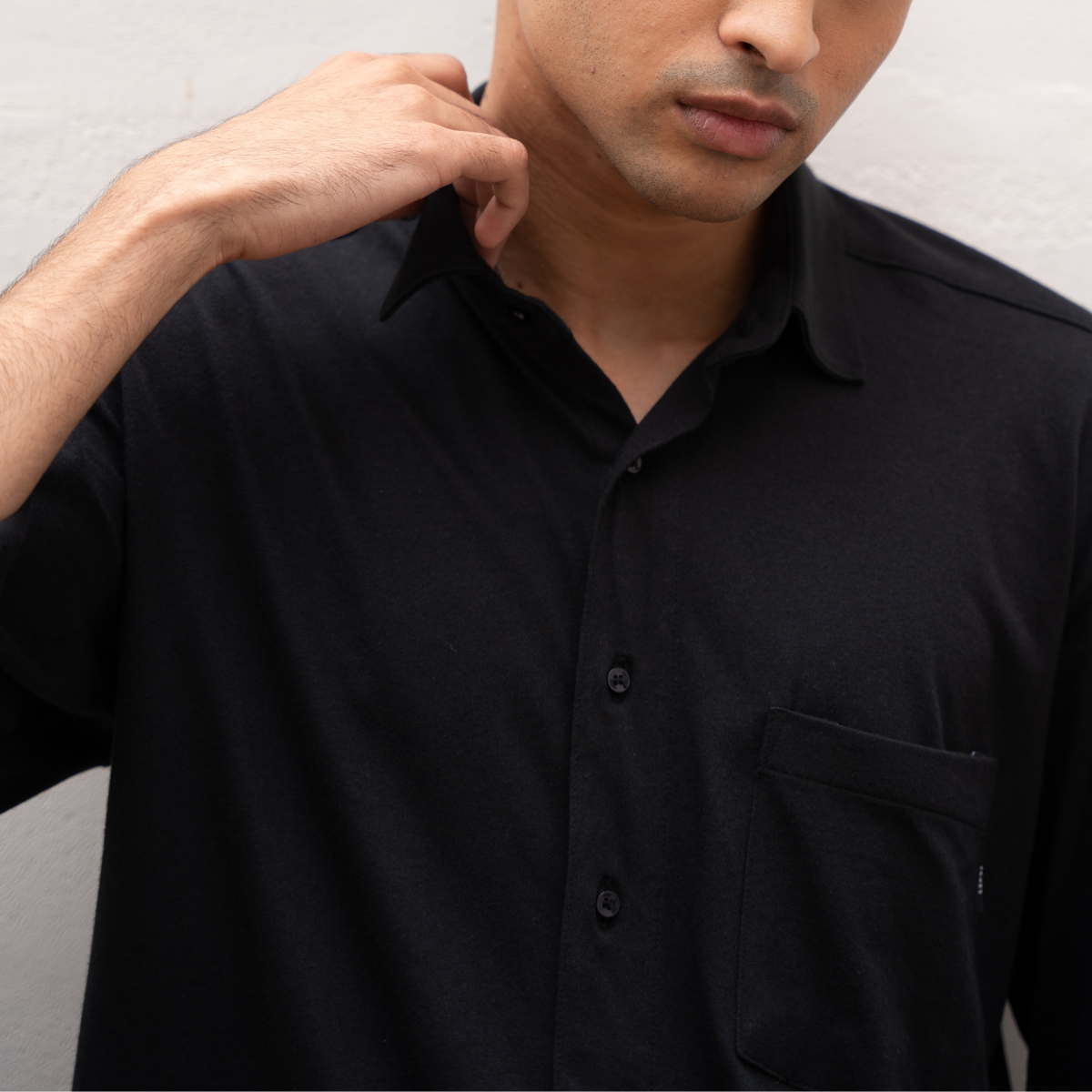 Raven Black Button Down