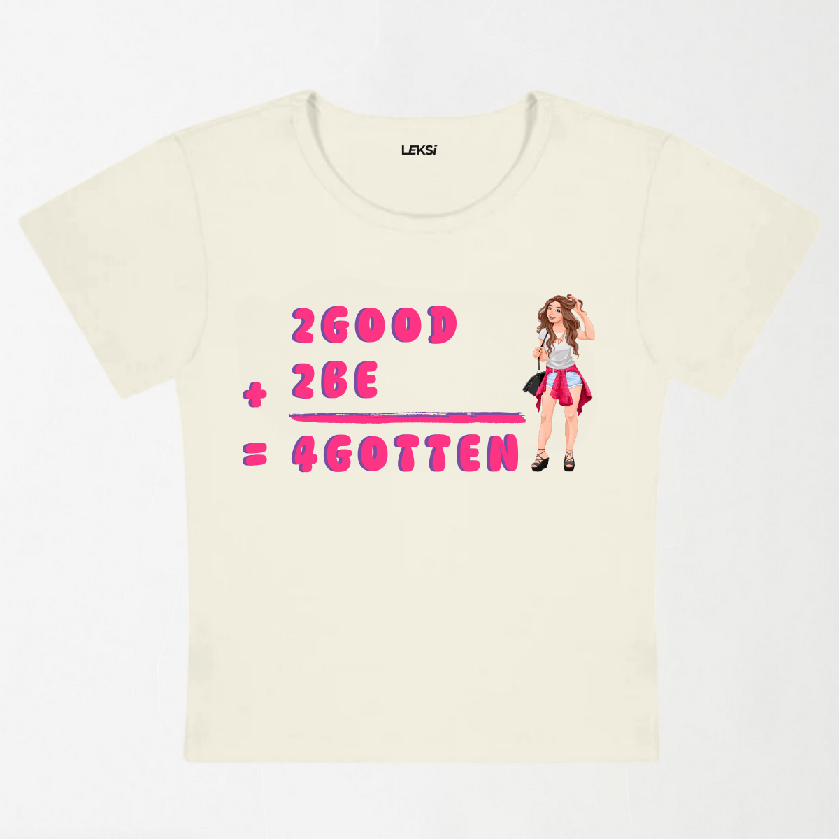 2 Good Plus 2 Be Y2K Baby Tee XXS - Premium Unisex | LEKSI Pakistan