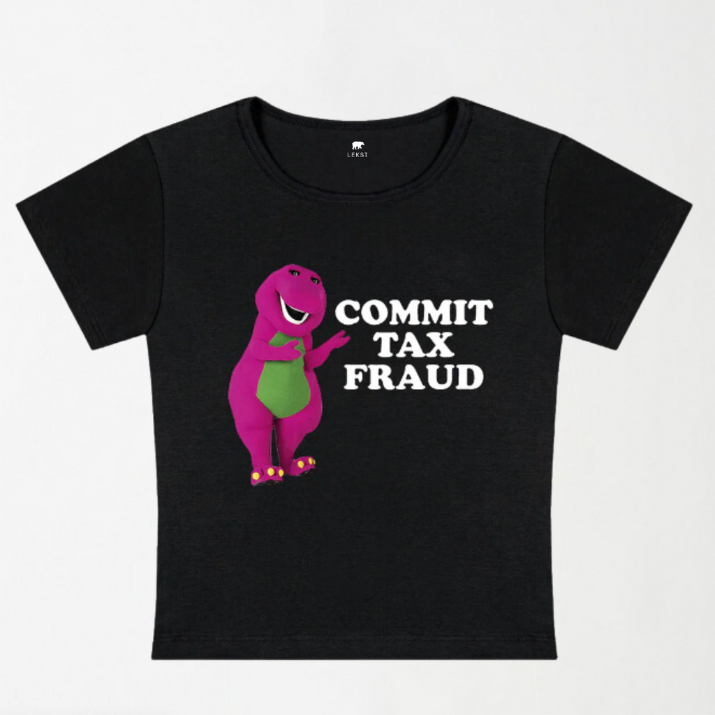Commit Tax Fraud Y2K Baby Tee