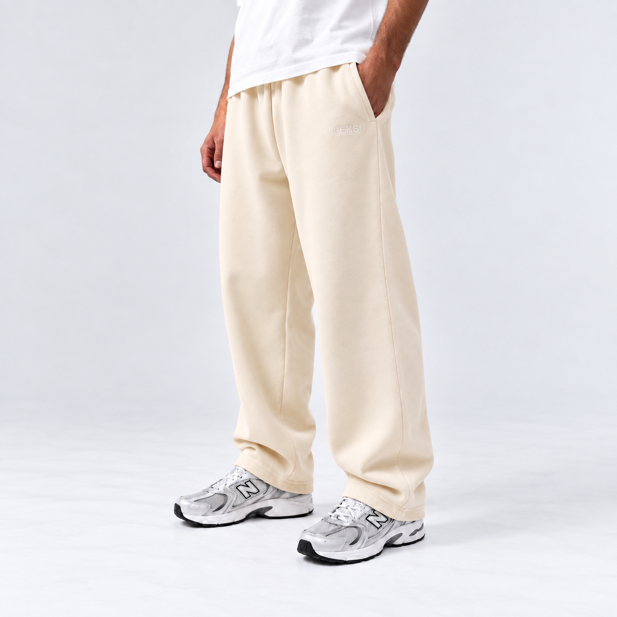 Creamy White Unisex Straight Leg Pants