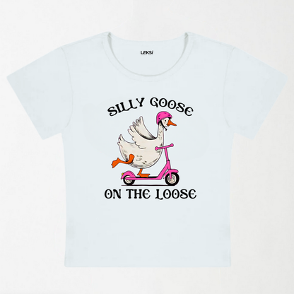 Silly Goose On The Loose Y2K Baby Tee