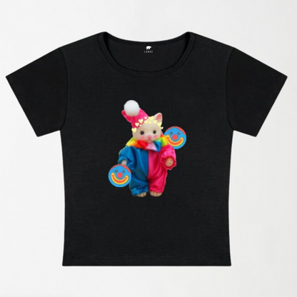 Chat Clown Y2K Baby Tee