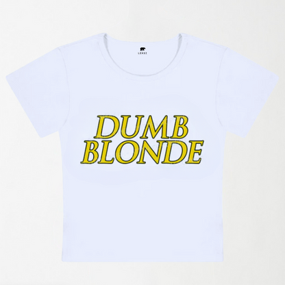 Dumb Blonde Y2K Baby Tee