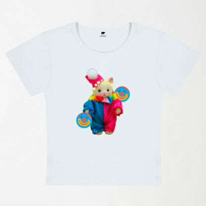 Chat Clown Y2K Baby Tee