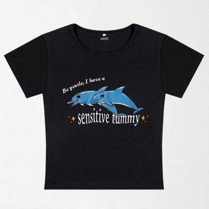 Sensitive Tummy Y2K Baby Tee